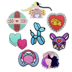 Iron on Embroidered Girl Powder Cute Girl Baby Soother Uterus <b>Balloon</b> Dog Patches for Clothes Bag <b>Decoration</b> - Product Image 2