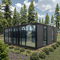 Maison moderne à cadre de conteneur en forme d'aile de biplan Panneau sandwich de vie mobile Petites maisons respirantes avec cuisine et salle de bain