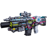 Pistola de Juguete Motorizada Dawnbreaker Pulse Gun, Bloques de Construcción, Dinámica, Ciencia Ficción, Mecánica, Eléctrica, de Plástico ABS, 14+