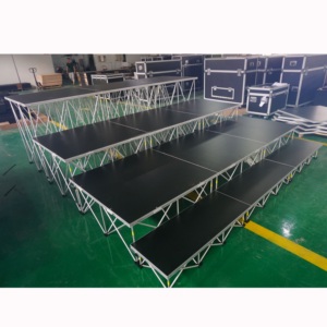 Plataforma de escenario telescópica de aluminio, modular y portátil para eventos - Product Image 4
