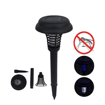 3 в 1 УФ-и белый Садовый светильник на солнечной батарее, водонепроницаемый светодиодный умный датчик для уничтожения комаров, солнечный садовый светильник