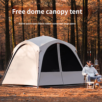 Tente dôme automatique à installation rapide, revêtement noir, abri solaire pour le camping en plein air, la plage et les loisirs en parc