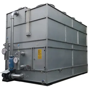 40 Ton Fechado Cross Flow Industrial Fluid Cooling Machine Ss Matel Condensador Evaporativo Tipo Quadrado Fechado Water Cooling Tower