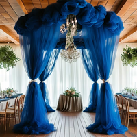 Voile brillante pour drapé de fond, chemin de table et nœud de chaise – Décoration pour événements et mariages