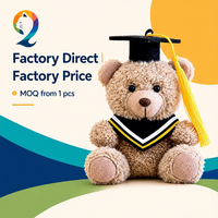 Ours en peluche pour cérémonie de remise des diplômes, cadeau de fête de remise des diplômes, souvenir, jouet en peluche, mascotte, poupée, cadeau commémoratif