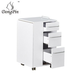 Table à ongles Dongpin Beauty 3902 blanche, pliable, avec armoire de rangement mobile, bureau - Product Image 2