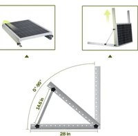 Corigy Montage solaire réglable Support solaire triangulaire portable Support de panneau solaire en aluminium