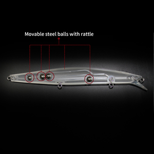 Leurre artificiel dur Howell OEM non peint <span class=keywords><strong>Jerkbait</strong></span> Minnow Kanata <span class=keywords><strong>120</strong></span> mm et 160 mm en ABS pour la pêche en rivière, en lac et en ruisseau - Product Image 3