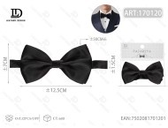 Glossy Solid Color Bow <b>Tie</b> Black Pre Tied <b>Polyester</b> Formal Wear - Product Image 3