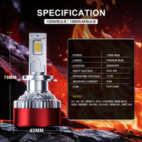 Kit Lampu Depan LED Fire Design 260W dengan Canbus Harga Pabrik untuk Distributor Agen Eksklusif