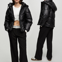 Vestes d'hiver pour femmes en cuir noir tendance 2026, manteaux d'hiver longs personnalisés pour femmes