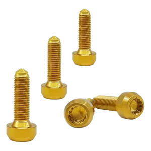 <span class=keywords><strong>Tornillos</strong></span> de Titanio GR5 M7 M8, Precio de Fábrica, Cabeza Interna de 12 Puntas, Tornillo de Rin Dividido, Cabeza Redonda Dorada, Tornillo <span class=keywords><strong>para</strong></span> Rueda <span class=keywords><strong>BBS</strong></span> - Product Image 5