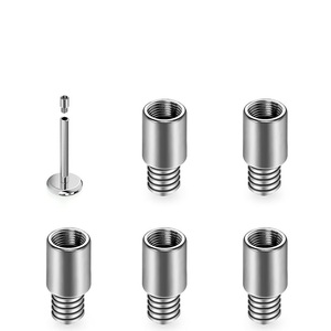 Asta di Estensione in Titanio ASTM F136 con Filettatura Interna per Piercing di Labbra, Lingua, Orecchio, Ombelico, Trago - Accessori per Gioielli all'Ingrosso - Product Image 1