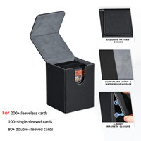 Boîte de rangement pour cartes à jouer en cuir PU imperméable avec fermeture magnétique pour cartes de tarot, Pokémon, TCG, Yugioh, jeux de société