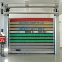 Porte à enroulement automatique en alliage d'aluminium isolante à haute vitesse, porte en spirale métallique de sécurité antivol