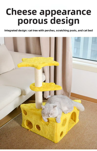 Arbre à chat <span class=keywords><strong>en</strong></span> bois moderne et durable Purr Garden Superior, avec 3 niveaux de perchoirs, écologique, pour salon intérieur - Product Image 2