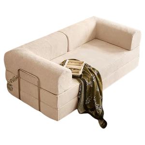 <span class=keywords><strong>Canapé</strong></span> deux places en ligne droite, style vintage, salon, pliable, double usage, <span class=keywords><strong>canapé</strong></span>-lit Teddy, tissu compressé, amovible - Product Image 5