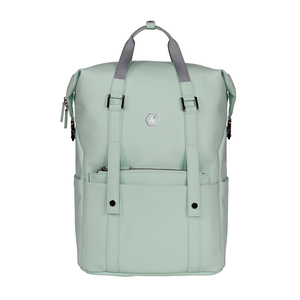 2 in 1 Minimalist Mint Green Nylon Laptop <b>Backpack</b> with Zipper Closure and Shoulder <b>Straps</b> Cross body bag - Product Image 1