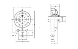 Precio de fábrica Chumaceras UCFB210 Unidad de soporte con <span class=keywords><strong>brida</strong></span> de tres pernos UCFB209 con lubricación de grasa - Product Image 6