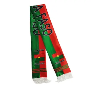 Manufacture Custom Country Flag Scarf Africa Ivory Coast Flag Football Scarf Sports Fans Scarf Flag For Events