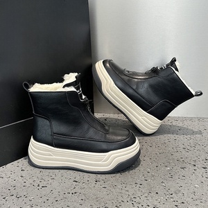 <span class=keywords><strong>Stivali</strong></span> da Neve da Donna <span class=keywords><strong>con</strong></span> <span class=keywords><strong>Cerniera</strong></span> Frontale e Suola Spessa, Nuovo Stile Invernale 2025, Taglia Piccola, Foderati, Stile Inglese, Stivaletti Vintage - Product Image 6