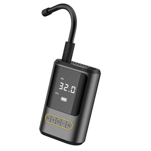 Mini xe lốp điện xách tay máy bơm không khí máy nén khí màu đen hộp 12V ABS lốp Inflator không khí 50cm 101-150psi 1.5W, 150lm - Product Image 1