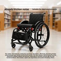 Large Manual Rubber C-Shaped Wheel Set Spokes Quick Release Inflatable Tire CE Certified Class II Sports Wheelchair