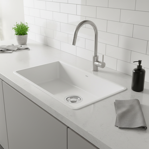 [BAEKJO] ENAMEL 860 WHITE Premium SinkBowl with Enamel Coating for Excellent <b>Scratch</b> Resistance and Long Use Life - Product Image 3