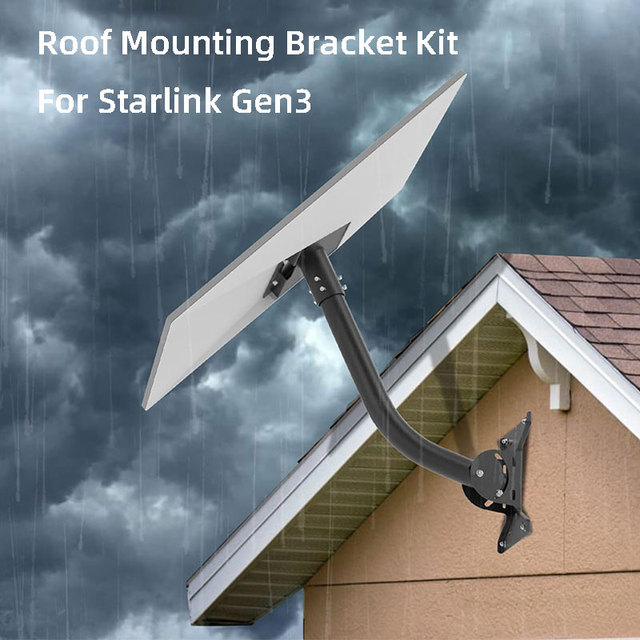Fast Delivery Heavy Duty Metal Adjustable Starlink Standard Dish Mount 180 Pivot Roof Wall Stand