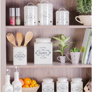 Vaso in Ceramica Bianca di Alta Qualità Excelsa 15x21,5x15 cm per Conservazione - Product Image 2