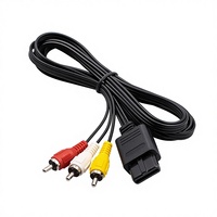 Câble AV 3RCA compatible avec Nintendo GameCube N64 Super Famicom SFC SNES, câble composite audio-vidéo stéréo 1,8 m