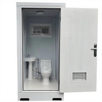 Toilettes portables de luxe en acier avec bidet - Toilettes publiques écologiques et durables pour parcs et chantiers