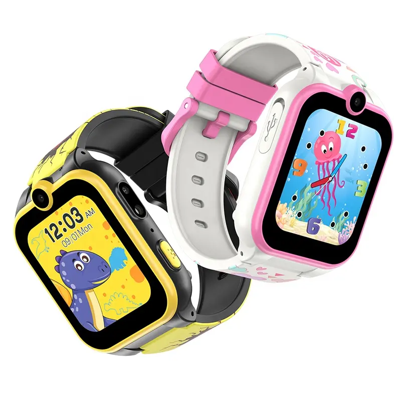 ילדים חכם שעון טלפון, ילדי שעון עם SOS מעורר Sim כרטיס חריץ מגע מסך Smartwatch עבור 3-12 בת