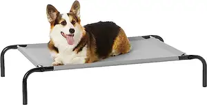 基本カスタム夏冷却高架ペットベッド通気性上げ屋外犬用ベッドポータブルキャンプ犬用ベッド
