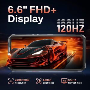 Oukitel Wp55 6.6 Fhd + 12 + 256gb 5g Smartphone robuste 11000mah 33w 108mp caméra double Sim résistant à l'eau Nfc écran LCD téléphone à main - Product Image 2