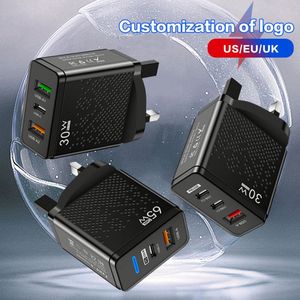 Chargeur rapide 30W, prise US/EU, double USB + Type C, chargeur mural PD QC3.0, charge rapide - Product Image 2