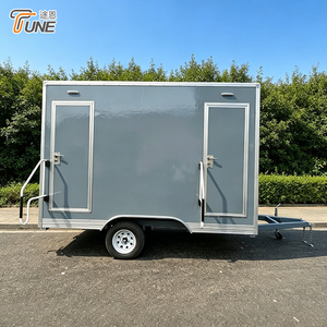 <span class=keywords><strong>Remorque</strong></span> Sanitaire Portable de Luxe en Acier à 2 Pièces Personnalisée pour <span class=keywords><strong>Location</strong></span> – Toilettes Publiques Mobiles Urbaines - Product Image 1