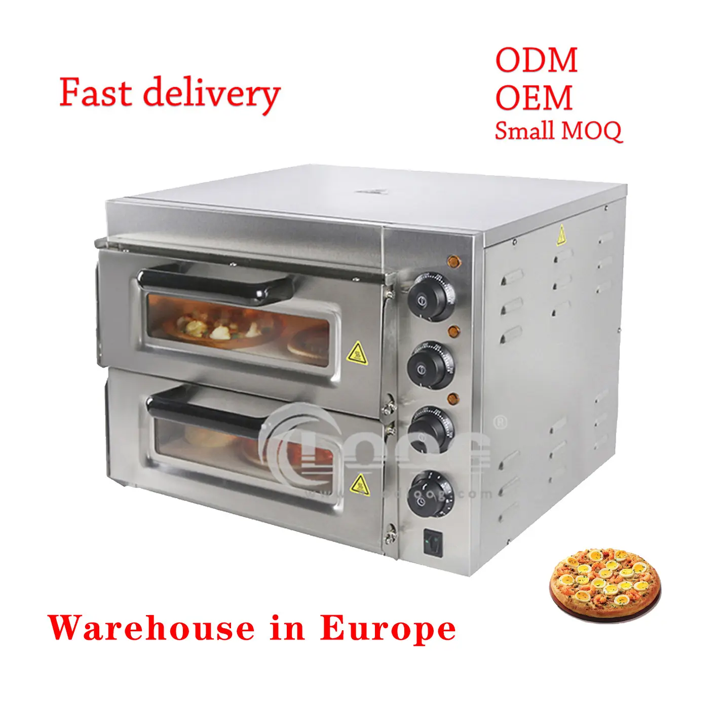 Thiết Bị Nấu Ăn Mới Bánh Pizza Maker Máy Giá Rẻ Điện Thương Mại Đôi Đối Lưu Nướng Lò Để Bán