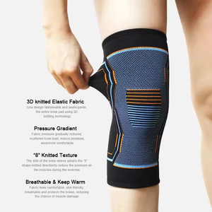 Respirant tricoté élastique Nylon compresse sport genouillère doux et fort soutien du <span class=keywords><strong>genou</strong></span> de basket-ball pour l'entraînement - Product Image 3