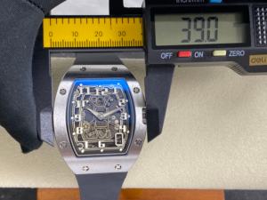 Reloj Mecánico de Lujo de la Mejor Calidad, Sumergible, 39 mm, Movimiento CRMA6, RM67-01, Aleación de Titanio, Esqueletizado, Reloj RM - Product Image 5