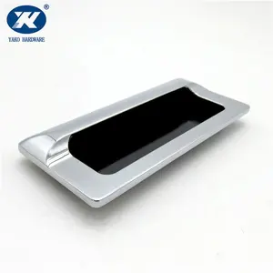 Flush Pull Rectangular Recessed Sliding Closet Furniture Bypass Door Handle Finger Pull