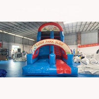 Toboggan gonflable commercial personnalisé LUNA Park Slide gonflable Bounce Sky Wheel Dry Slide pour parc d'attractions pour enfants et adultes