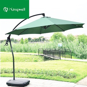 OEM logo stampato giardino esterno ombrello grande parasole pieghevole con base ombrellone <span class=keywords><strong>mare</strong></span> ombrellone esterno con luce a LED - Product Image 6