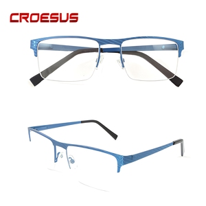 <span class=keywords><strong>Gafas</strong></span> de Lectura Unisex de Alta Calidad, Cómodas, Duraderas, Modernas, Retro, <span class=keywords><strong>con</strong></span> Media Montura Metálica y Bisagras de Resorte <span class=keywords><strong>para</strong></span> Hombre - Product Image 2