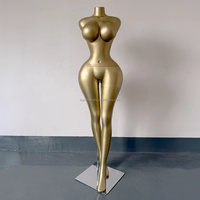 Mannequins Féminins Courbés Grande Taille Or Mat Entier pour Boutique, Modèles BBL pour Affichage de Vêtements Grande Taille - Vente en Gros d'Usine