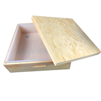 8000 ml Holzform für Seifenriegel, Große Quadratische Silikon-Seifenform mit Silikoneinlage