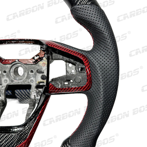 Volante de Fibra de Carbono Personalizado para <span class=keywords><strong>Honda</strong></span> Civic 10ª Gen. y <span class=keywords><strong>CRV</strong></span> 5ª Gen., Negro, Estilo Racing, Piezas Modificadas, Envío Directo - Product Image 2