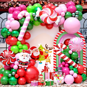 Kit <span class=keywords><strong>de</strong></span> Guirnalda <span class=keywords><strong>de</strong></span> Globos Navideños Personalizados con Globos <span class=keywords><strong>de</strong></span> Papel <span class=keywords><strong>de</strong></span> Aluminio con Diseño <span class=keywords><strong>de</strong></span> Bastón <span class=keywords><strong>de</strong></span> Caramelo, Santa Claus y Molino <span class=keywords><strong>de</strong></span> Viento para Decoraciones <span class=keywords><strong>de</strong></span> Fiestas Navideñas - Product Image 1