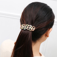 Barrettes à cheveux style rétro steampunk en alliage brossé électroplaqué, motifs animaux de dessin animé, accessoires de coiffure pour filles, pour queue de cheval