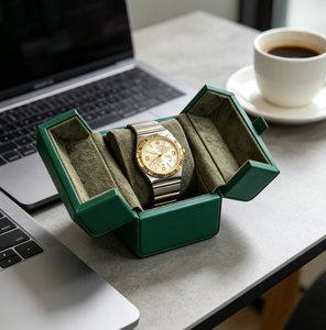 Boîte à montres de luxe disponible en plusieurs couleurs, boîte de présentation de montres en cuir à ouverture rabattable pour hommes et femmes - Product Image 5